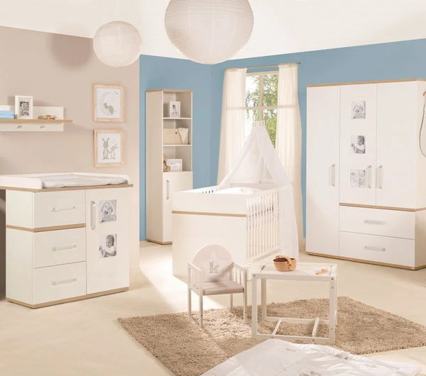 Roba Pia Kinderzimmer Mit Schmaler Wickelkommode Mit Kommode Und 3-türiger Schrank